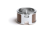 HERMES Calfskin Rings Women's Dark Brown