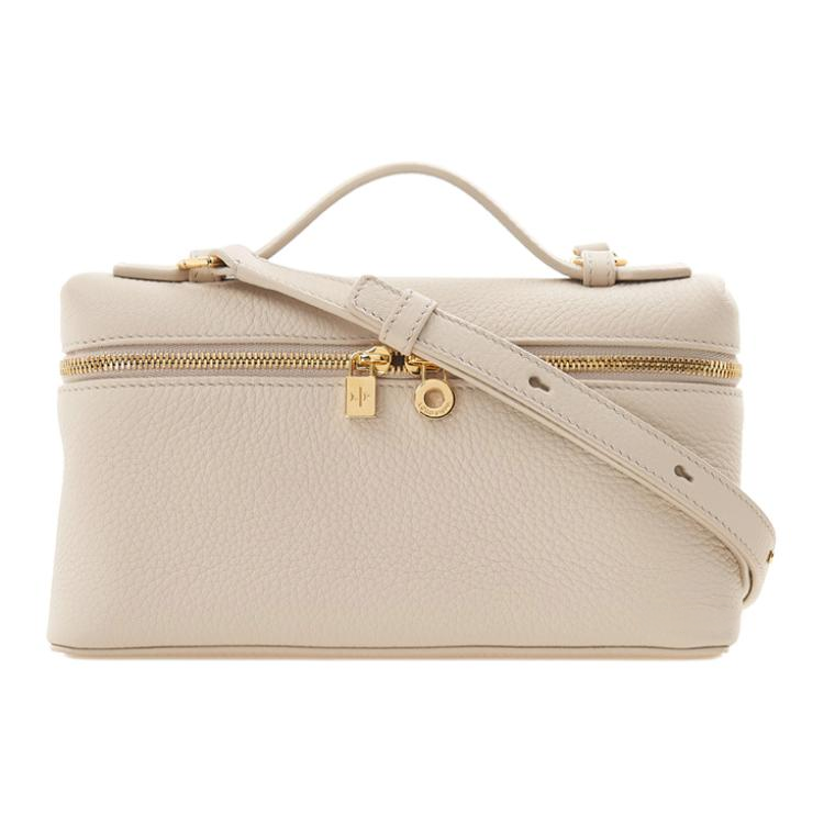Loro Piana ExtraPocket Cow Leather Makeup Bag Shoulder Bag Crossbody Bag Handbag Women's Light Lime Hua