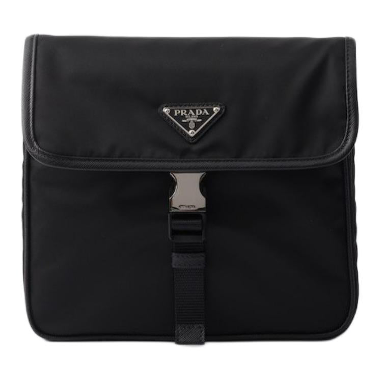 PRADA Re NylonSaffiano Nylon Crossbody Bag, Shoulder Bag Unisex Black