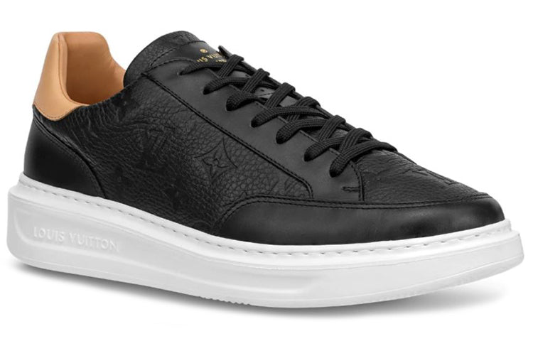LOUIS VUITTON Beverly Hills Sneakers 'Black Monogram With Caramel Top'