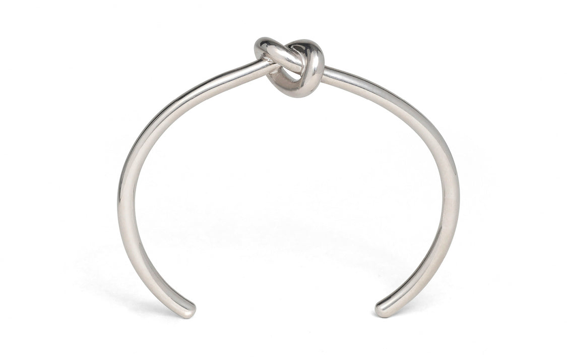 CELINE Knot Extra thin Bracelet In Brass With Rhodium Finish