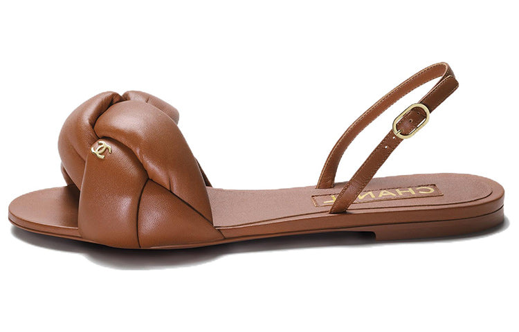 CHANEL Strap Sandals Women's Brown