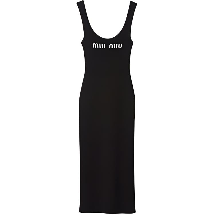 MIU MIU Sleeveless Dress Women's Black