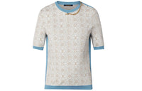 LOUIS VUITTON Since 1854 Contrast Trim Knit Top
