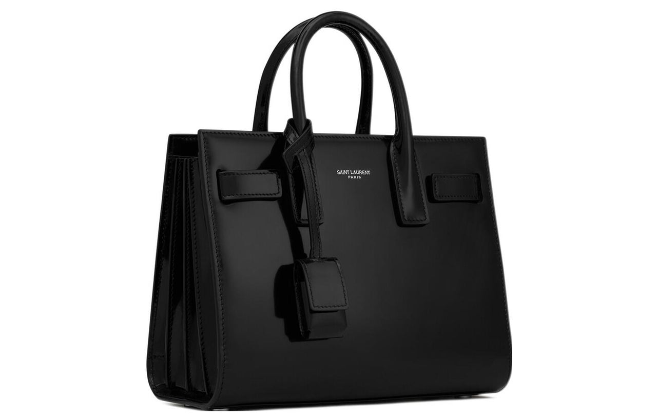 SAINT LAURENT SAC DE JOUR Calfskin Shoulder Bag, Crossbody Bag, Handbag Extra Mini Women's Black