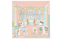 HERMES Silk Scarves Women's Apricot Yellow