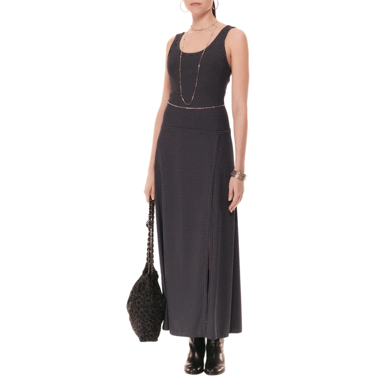 CHANEL FW24 Slip Dresses Women's Gray