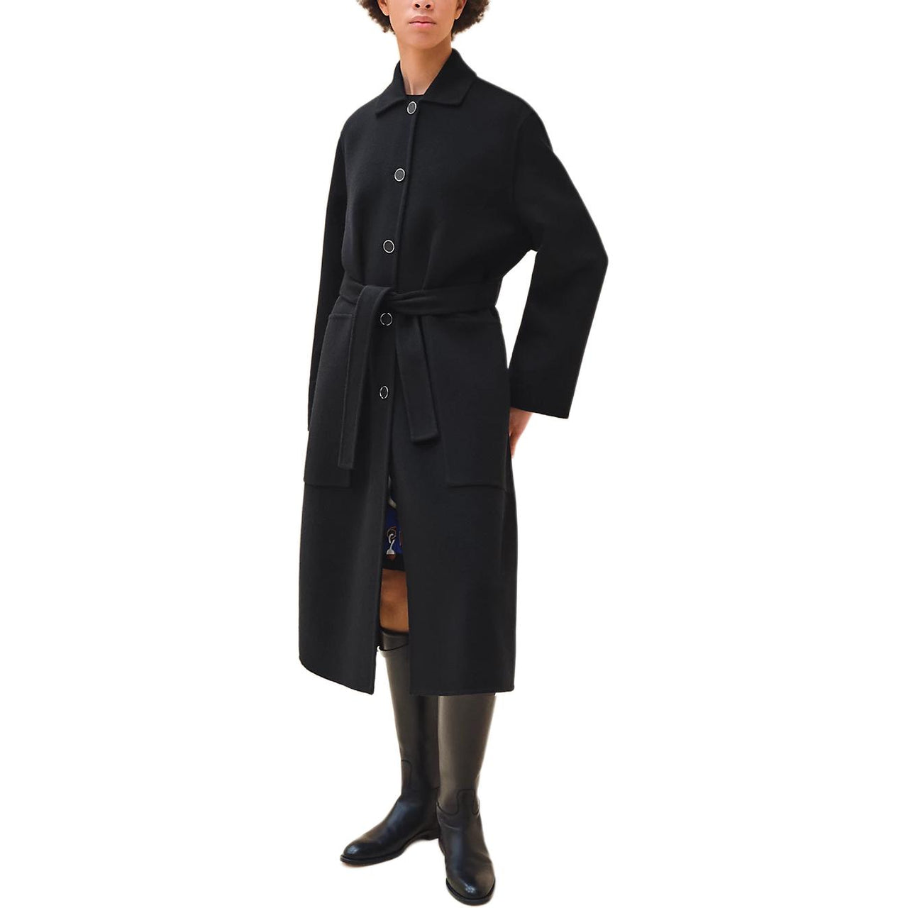 HERMES SS24 Coats Women's Black