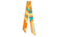 HERMES Silk Scarves Women's Light Orange