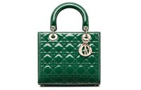DIOR Patent Leather Cowhide Dior Bag Shoulder Bag Crossbody Bag Handbag Medium Size Women's Pine Green