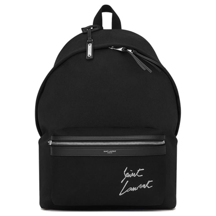 SAINT LAURENT Cotton And Canvas Backpack Regular Men's Black