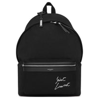 SAINT LAURENT Cotton And Canvas Backpack Regular Men's Black