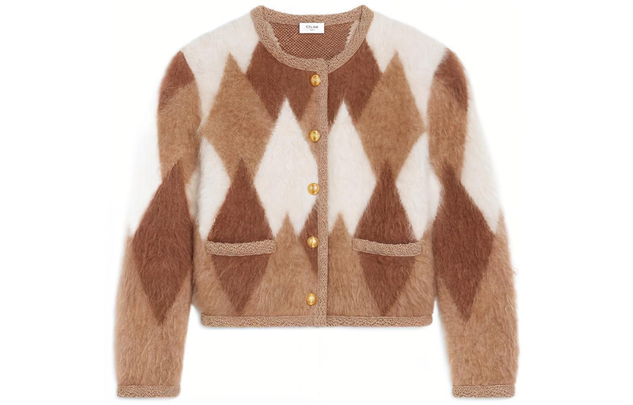 CELINE FW22 Cardigan Coats Women's Brown
