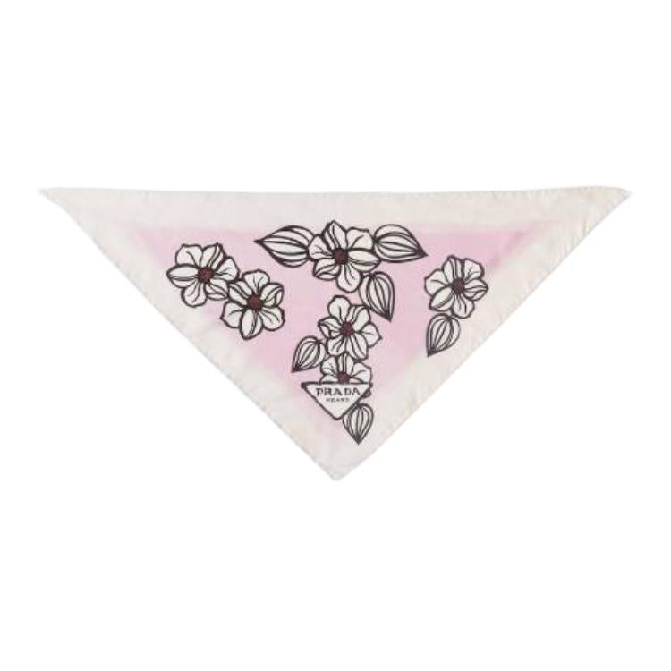 PRADA Camelia print Twill Scarf