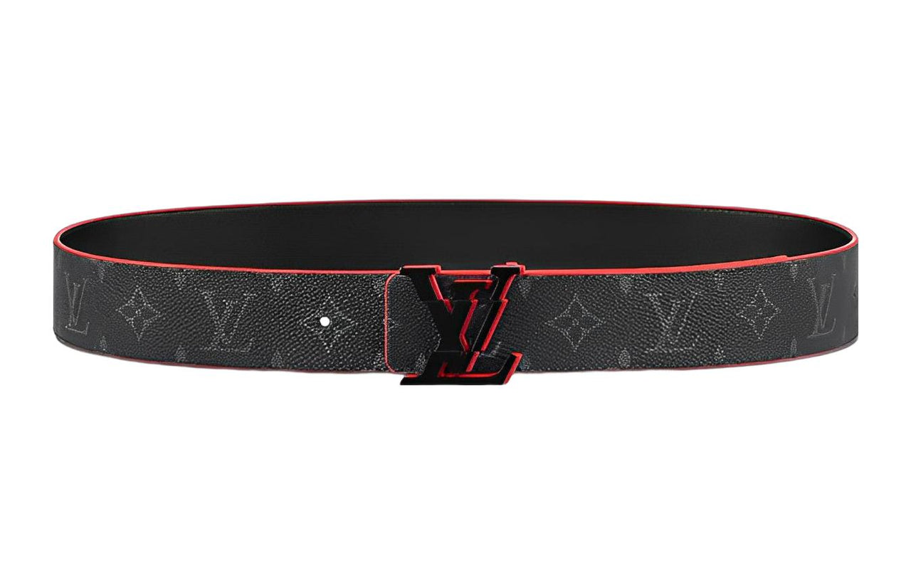 LOUIS VUITTON Leather Belts Men's 4cm