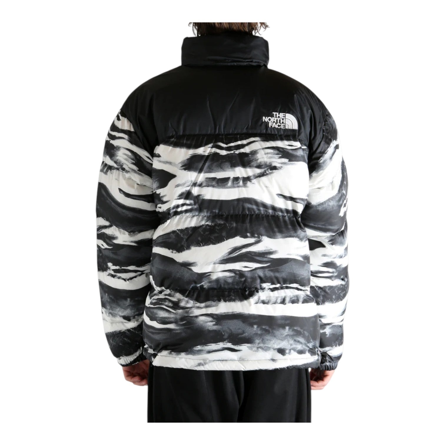 The North Face 1996 Retro Nuptse Jacket 'TNF Black Edge Of Light Print TNF Black' NF0A8D16DJI1