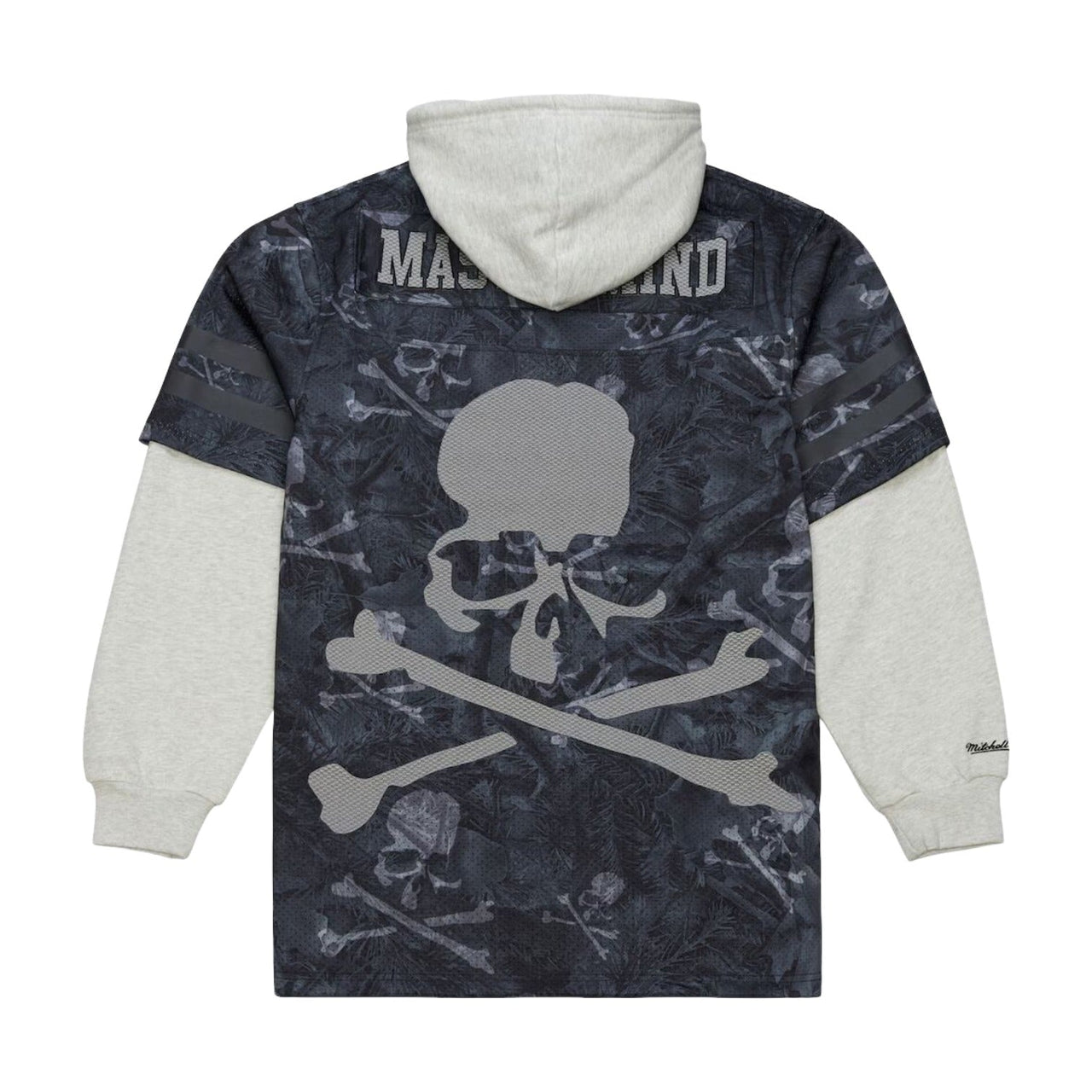 Mitchell & Ness x Mastermind Print Jersey Hoodie 'Charcoal Ash' JY16967-CLBBLCK