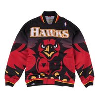 Mitchell & Ness NBA Authentic Atlanta Hawks 1995-96 Warm Up Jacket 'Black Red' AWJKLG18017-AHABLCK95