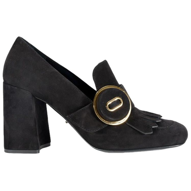 PRADA Chunky Heel High Heels Women's Black