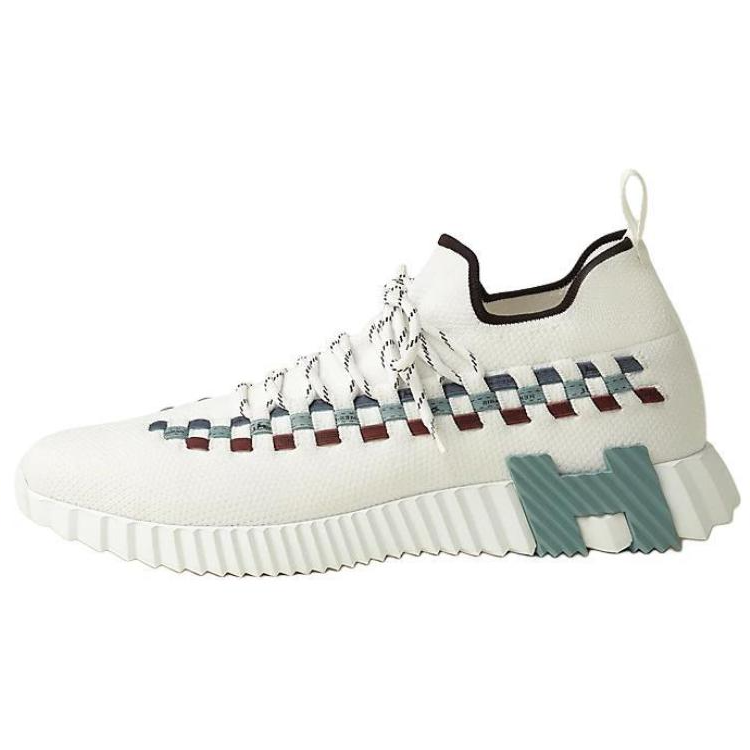 HERMES Fle Low Top Casual Shoes Men's Green