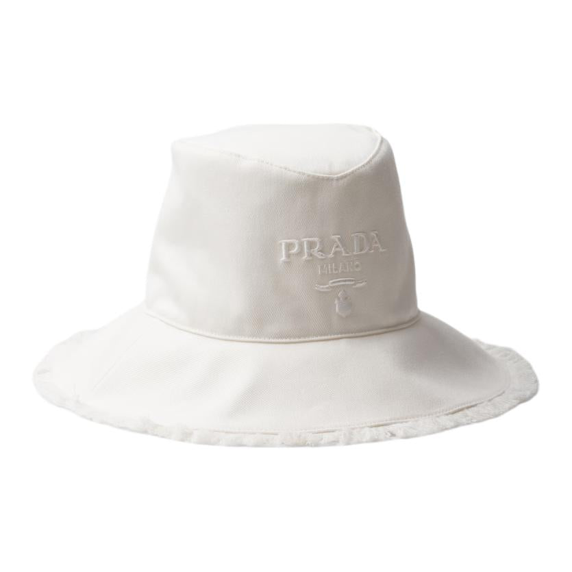 PRADA Fabric Bucket Hats Women's White