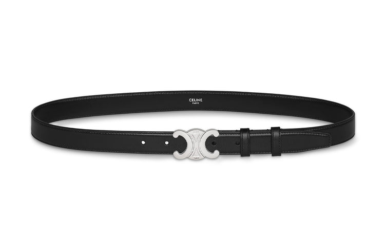 CELINE Medium Triomphe Belt In Taurillon Leather