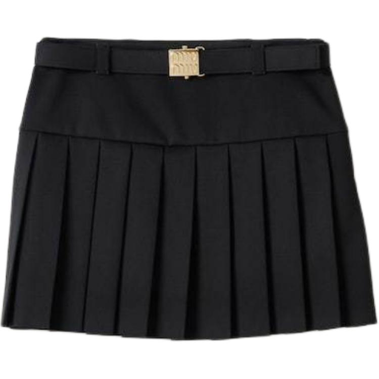 MIU MIU Casual Short Skirts Women's Black