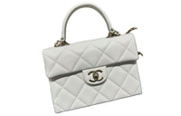 CHANEL Cow Leather Shoulder Bag Crossbody Bag Handbag Women's White