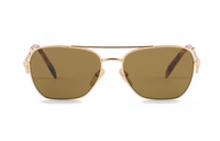 PRADA Metal Irregular Shape Sunglasses Women's Gold