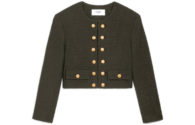 CELINE FW22 Jackets Coats Women's Dark Khaki