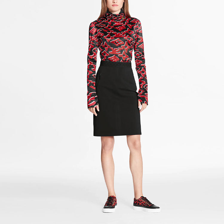LOUIS VUITTON Casual Long Skirt Women's Black