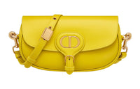 DIOR Bobby Smooth Finish Cow Leather Crescent Bag Handbag Shoulder Bag Crossbody Bag Women's Mustard Yellow