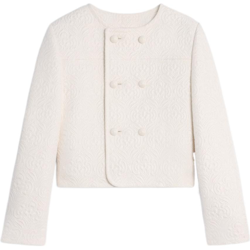 CELINE Verneuil Boutis Jacket In Wool And Silk