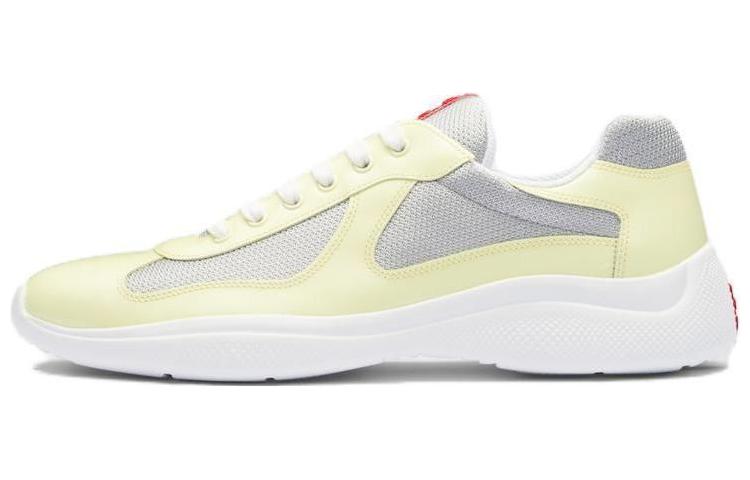 PRADA Low Top Casual Shoes Men's Silver Yellow