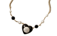 CHANEL Necklaces Women's Black/Gold