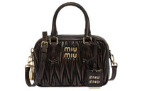 MIU MIU Matelassé Sheepskin Shoulder Bag Crossbody Bag Handbag Women's Sandy Brown