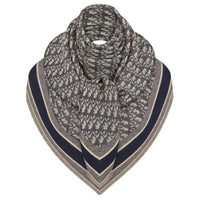 DIOR Wool Shawls Unisex Marine Blue