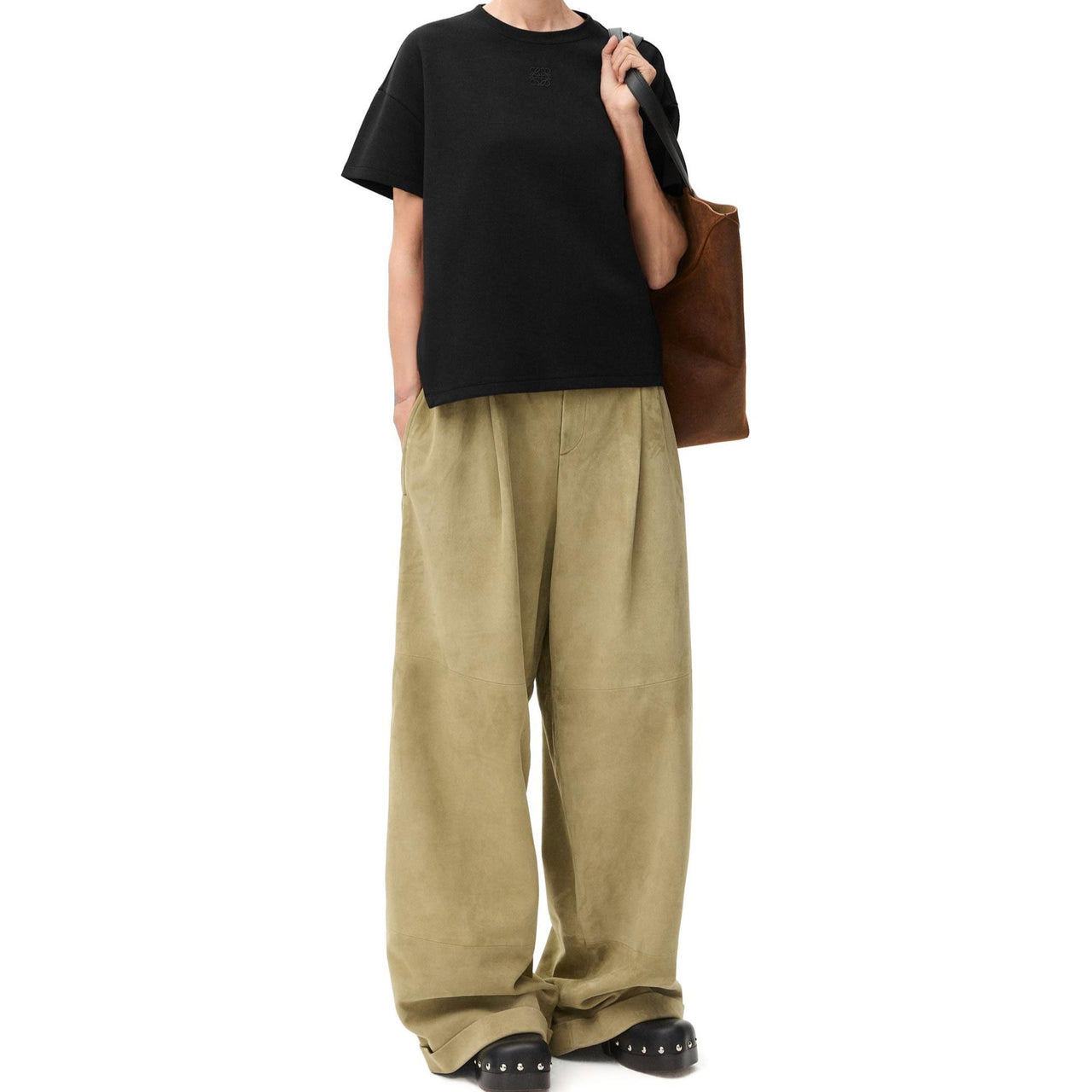 LOEWE Asymmetric Jersey T Shirt