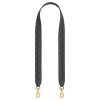 HERMES Cavale Canvas Bag Shoulder Strap Women's Dusty Gray & Black