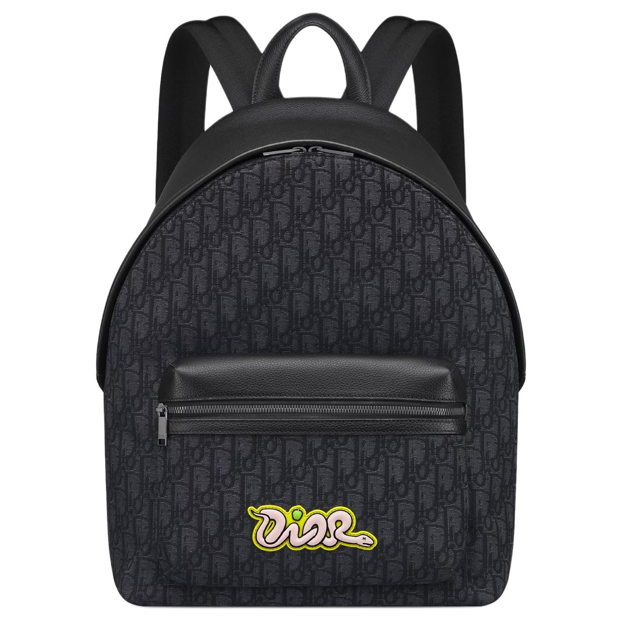 DIOR KAWS Collaboration Rider 2.0 Fabric Backpack Women's Black