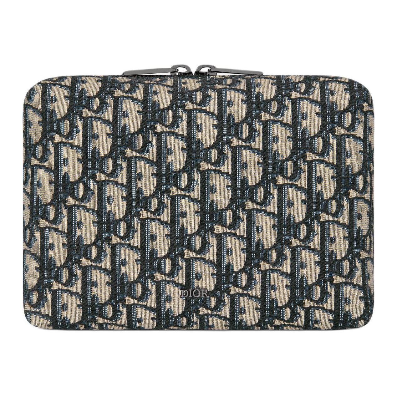 DIOR Cotton Clutch Women's Beige & Black