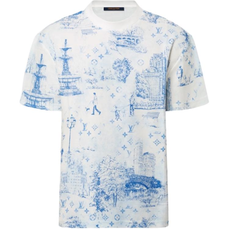LOUIS VUITTON Printed Cotton Pique T-Shirt