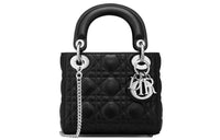 DIOR Lady Dior Sheepskin Dior Bag Shoulder Bag Crossbody Bag Handbag Mini Women's Black