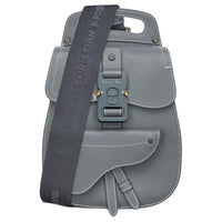 DIOR Gallop Grained Calfskin Sling Bag Crossbody Bag Shoulder Bag Men's Dark Gray