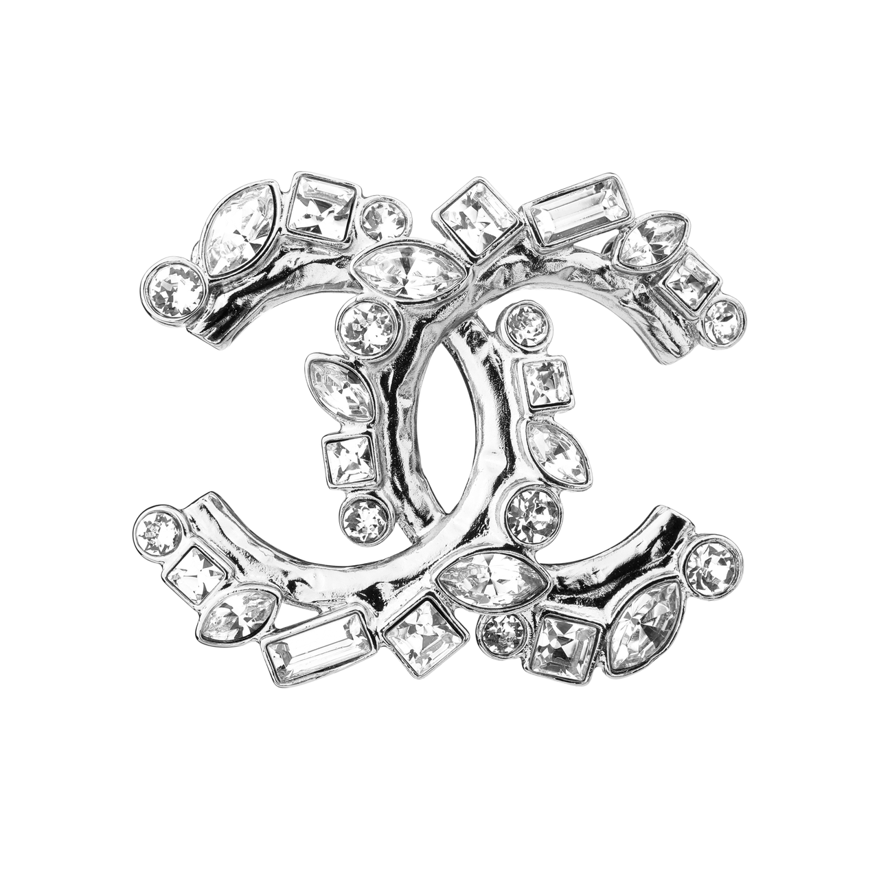 CHANEL Metal Brooches Women's Silver
