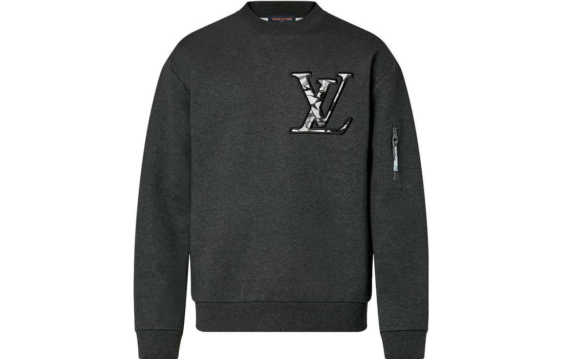 LOUIS VUITTON 2010s LV appliqué Sweatshirt