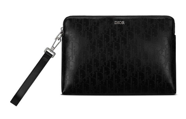 DIOR Leather Clutch Regular Men's Black
