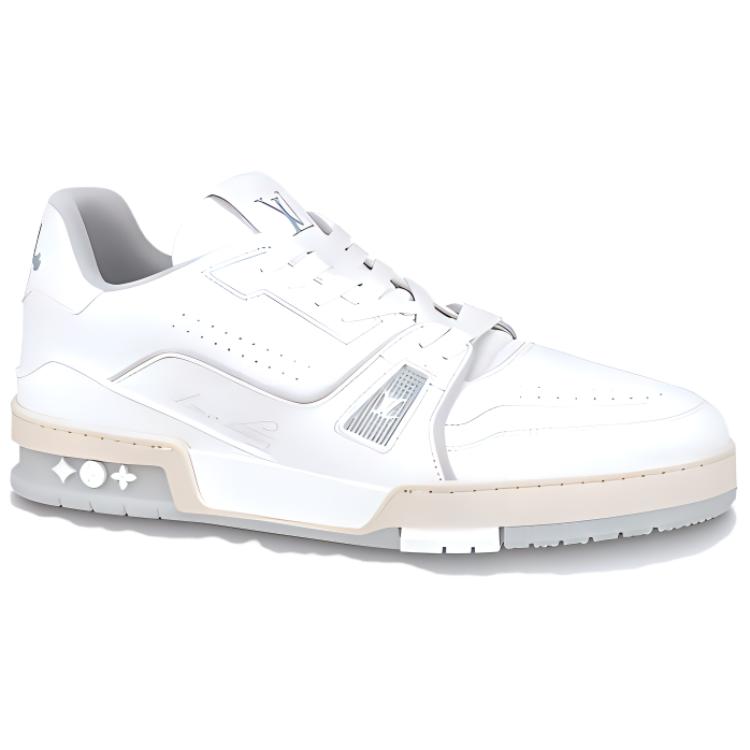 LOUIS VUITTON Trainer White Grey Signature
