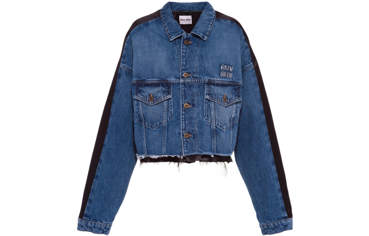 MIU MIU FW22 Denim Jacket Women's Denim Blue