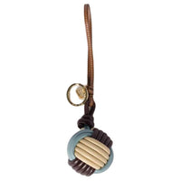 MIU MIU Calfskin Bag Accessory Women's Lake Blue & Thorn Wood & Large Pea Green
